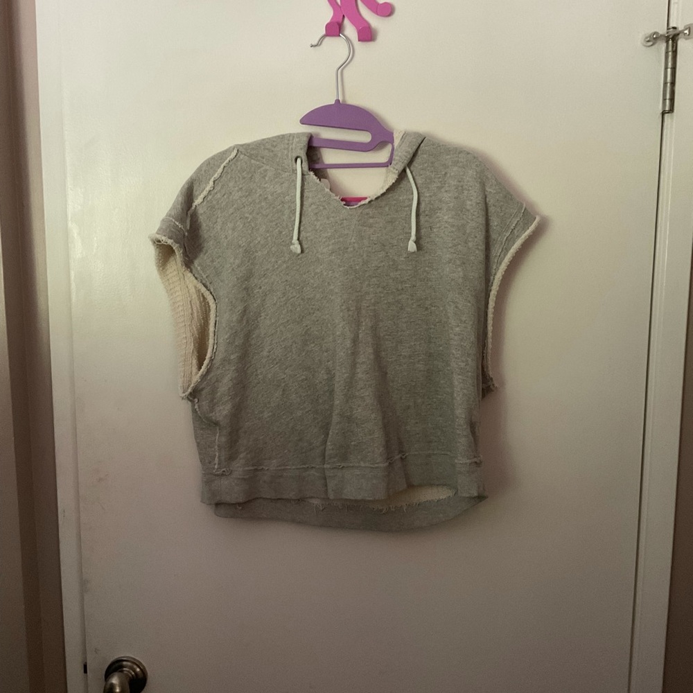 Free people cut off hooded vest